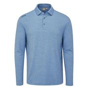 Ping Emmett Long Sleeve Golf Polo Shirt - Stone Blue