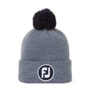 FootJoy FJ Solid Pom Pom Golf Beanie Hat - Grey