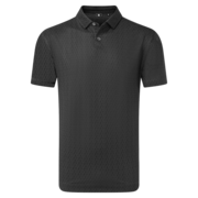 FootJoy Modernist Geo Pique Golf Polo Shirt - Charcoal/Black