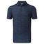 FootJoy Glass Print Lisle Golf Polo Shirt - Navy - thumbnail image 1