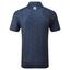 FootJoy Glass Print Lisle Golf Polo Shirt - Navy - thumbnail image 2