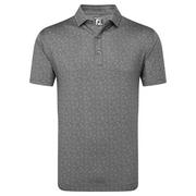 FootJoy Painted Floral Lisle Golf Polo - Gravel