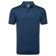 FootJoy Painted Floral Lisle Golf Polo - Navy