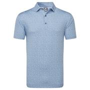 FootJoy Painted Floral Lisle Golf Polo - Storm