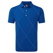 Next product: FootJoy Raker Print Lisle Golf Polo - Deep Blue