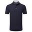 FootJoy Stretch Lisle Dot Print Golf Polo - Navy - thumbnail image 1