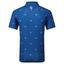 FootJoy Thistle Print Lisle Golf Polo - Deep Blue - thumbnail image 2