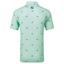 FootJoy Thistle Print Lisle Golf Polo - Sea Glass - thumbnail image 2