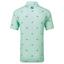 FootJoy Thistle Print Lisle Golf Polo - Sea Glass - thumbnail image 2