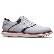 FootJoy Traditions Limited Edition Golf Shoe - White/Navy/Red