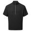 FootJoy Zephyr Short Sleeve Golf Windshirt - Black - thumbnail image 1