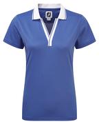 Next product: FootJoy Womens Pique V Neck Shirt - Periwinkle/White