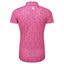 FootJoy Ladies Floral Print Lisle Golf Polo Shirt - Hot Pink - thumbnail image 2