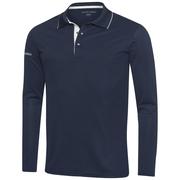 Galvin Green Marc Ventil8 Long Sleeve Golf Shirt - Navy/Snow