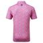 FootJoy Glass Print Lisle Golf Polo Shirt - Orchid - thumbnail image 2