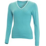 Green Lamb Brid Cable Sweater - Lagoon Main