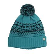 Green Lamb Helen Lined Fairisle Beanie Hat - Lagoon main