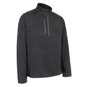 Callaway Heather Stripe Fleece Back Golf Sweater - Black