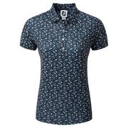 Next product: FootJoy Ladies Floral Print Lisle Golf Polo Shirt - Navy/White