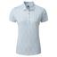 FootJoy Ladies Floral Print Lisle Golf Polo Shirt - White/Blue - thumbnail image 1