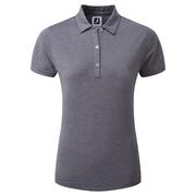 Next product: FootJoy Ladies Heather Self-Collar Lisle Golf Polo Shirt - Navy