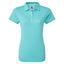 FootJoy Ladies Stretch Pique Solid Golf Polo Shirt - Aqua - thumbnail image 1