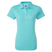 FootJoy Ladies Stretch Pique Solid Golf Polo Shirt - Aqua