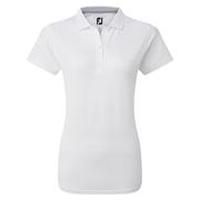 FootJoy Ladies Stretch Pique Solid Golf Polo Shirt - White