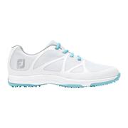 Ladies FJ Leisure Golf Shoes - White-Blue 