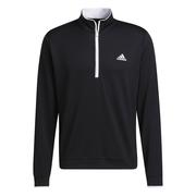 adidas Lightweight Zip Golf Sweater - Black