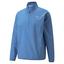 Puma Marin Woven Zip Golf Sweater - Blue - thumbnail image 1