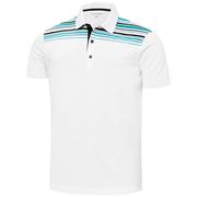 Galvin Green Melwin Ventil8 Mens Golf Shirt - White-Bluebird main