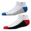 FootJoy ProDry Sport Golf Socks - 2 Pairs - White with Blue & Red - thumbnail image 2