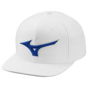 Mizuno Tour Flat Snapback Golf Cap - White