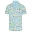 Original Penguin All Over 60's Heritage Print Golf Polo -  Tanager Turquoise - thumbnail image 1