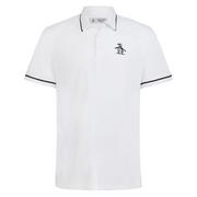 Original Penguin Heritage Piped Golf Polo - Bright White