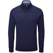 Oscar Jacobson Anders Lined Golf Sweater - Navy
