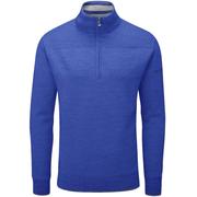 Oscar Jacobson Anders Lined Golf Sweater - Royal Blue