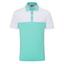 Ping Bodi Colourblock Golf Polo Shirt - Aruba Blue/White - thumbnail image 1