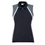 Ping Ladies Ansie Sleeveless Zip Neck Golf Polo - Navy/White - thumbnail image 1