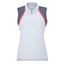 Ping Ladies Ansie Sleeveless Zip Neck Golf Polo - White Multi - thumbnail image 1