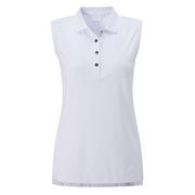 Ping Ladies Solene Sleeveless Golf Polo - White