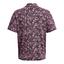 Under Armour Playoff 3.0 Printed Golf Polo Shirt - Black/Pink - thumbnail image 2