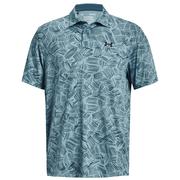 Under Armour Playoff 3.0 Printed Golf Polo Shirt - Still Water