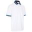 ProQuip Striped Collar Golf Polo Shirt - White/Navy - thumbnail image 1