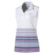 Next product: Puma Sleeveless Road Map Polo - Womens White