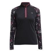 Rohnisch Heat Half Zip Women's Golf Sweater - Pink Garden