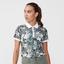 Rohnisch Womens Leaf Polo Shirt - Green Leaves - thumbnail image 3
