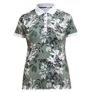 Rohnisch Womens Leaf Polo Shirt - Green Leaves