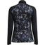 Rohnisch Heat Full Zip Women's Golf Sweater - Yellow Garden Back  - thumbnail image 2
